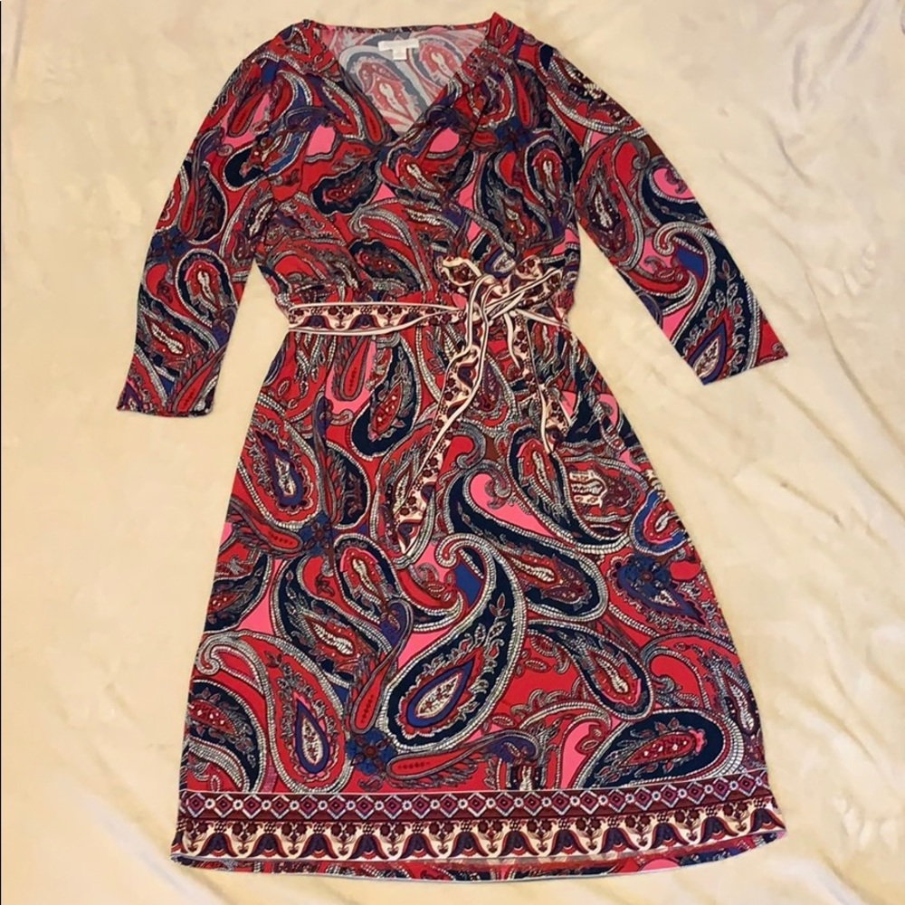 Colorful Paisley Dress, Size Medium